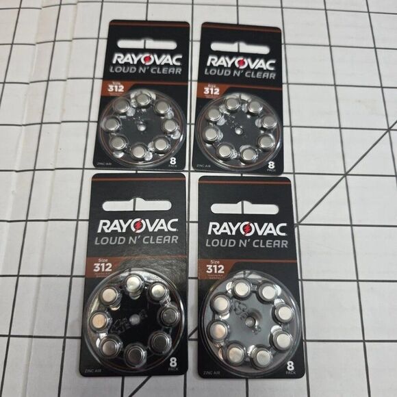 RAYOVAC Other - RAYOVAC Loud N' Clear #312 Hearing Aid Batteries 4 Packs, Exp 7/25, 32 total  #1